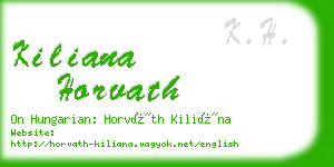 kiliana horvath business card